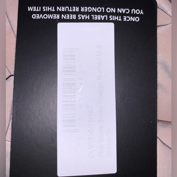 PrettyLittleThing Plus Stone Slinky Strappy Ruched Midi Dress - Picture 8 of 8